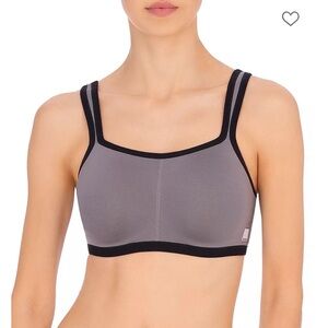 Natori Yogi Contour Convertible Sports Bra 731050 Grey/Black Sz 34C NWT
